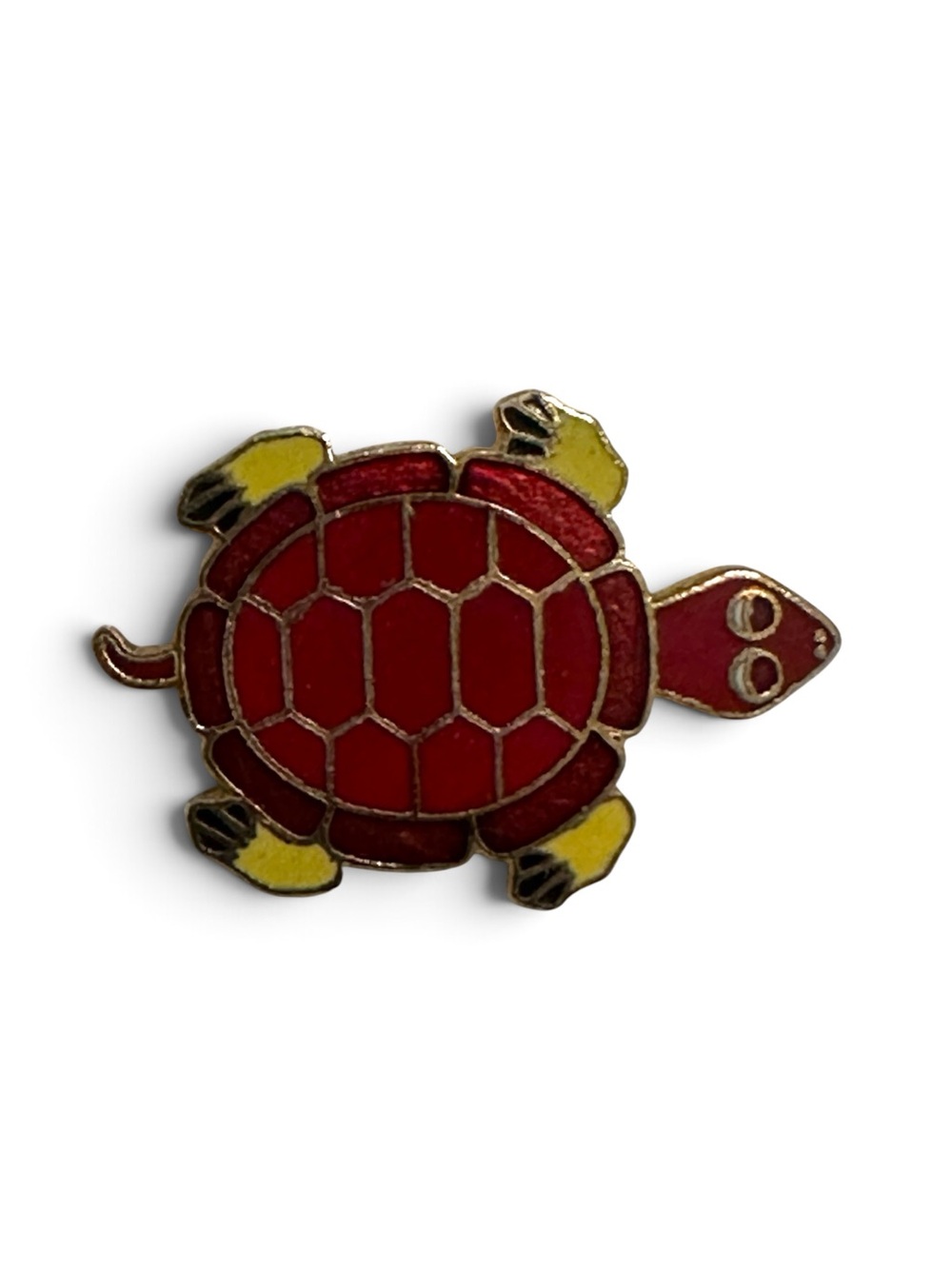 Vintage Korea Enamel Turtle Brooch